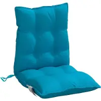 vidaXL Lot De 4 Coussins De Chaise À Dossier Bas, Galette De Siège Imperméable, Coussin D'extérieur Anti-Glissement Jardin 377684