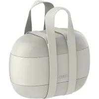 Alessi Alessi-Food À Porter Boîte À Lunch Avec Trois Compartiments En Résine Thermoplastique, Gris