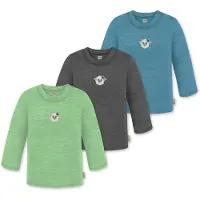Normani T-Shirt 'Taupo' bleu cyan / anthracite / vert clair / blanc