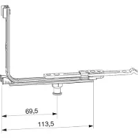MACO MM Renvoi d'angle pour seuil 18L, FFB 260-1800 mm, argent (209881)