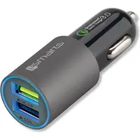 4smarts Chargeur de voiture Rapid 30W avec charge rapide - Gris