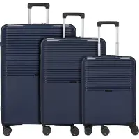 D&N Ensemble de bagages 'Travel Line 2100' bleu marine