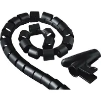 Hama Flexibler Spiral-Kabelschlauch, universal, 20 mm, 2,5 m, Schwarz
