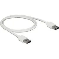 DeLOCK Câble EASY-USB 2.0 connecteur A vers connecteur A, 1 m, blanc, des deux côtés