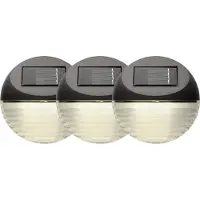 Star Trading Appliques solaires LED ''Fency'', set de 3, brun, 11x11cm, blanc chaud, extérieur