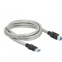 DeLOCK Câble USB 3.1 A - B, gaine métallique de 2 m (2 m, USB 3.2 Gen 1)
