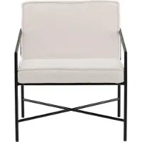 Venture Home Chaise d'accentuation Rakel Blanc cassé