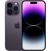 Apple iPhone 14 Pro (128 Go, Pourpre foncé, 6.10", SIM + eSIM, 5G), Téléphone portable, Violet