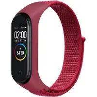 Cover-Discount Xiaomi Mi Band - Bracelet en nylon velcro rouge (Nylon), Sangles de montre, Rouge