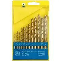 VOREL Ensemble de forets en titane - - 2.0-8.0 mm - 13 pièces - Pour métal - Durabilité accrue - Précision de perçage