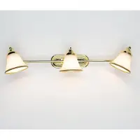 Licht-Erlebnisse Lampe de salle de bain avec interrupteur réglable en or