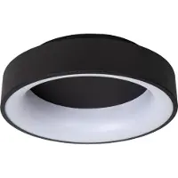 Lucide Plafonnier LED 38 cm, 22 W, noir, rond, MIRAGE