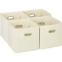 Relaxdays 4x boîte de rangement (30 cm, 26 l, 4x)