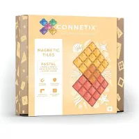 Connetix Pastel Lemon & Peach Base Plate Construction Game 2 Pieces Doré Enfants