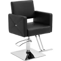 Physa Expondo Fauteuil de coiffure Carlisle avec repose-pieds - Hauteur d'assise 45 - 55 cm - 150 kg - Noir