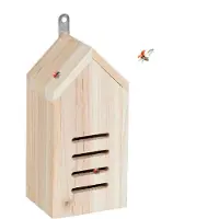 Relaxdays Maison pour coccinelles, hôtel pour coccinelles de jardin, à suspendre, bois non traité, hôtel à insectes pour coccinelles, naturel