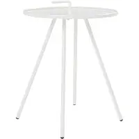 En.casa Table d'appoint d'extérieur 'Fosen' 55 x Ø 42 cm blanc