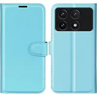 Screen Guard Professional Housse cuir Xiaomi Poco F6 Pro Leather Guard (Xiaomi Poco F6 Pro), Coque pour téléphone portable, Bleu, Noir