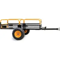 Wiltec Remorque basculante – 2100 x 1200 x 70 mm – capacité 450 kg – en Acier – avec Grille et Parois amovibles – pour Tondeuse autoportée ATV Jardinage Transport
