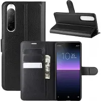 Screen Guard Professional Housse cuir Sony Xperia 10 II Leather Guard (Sony Xperia 10 II), Coque pour téléphone portable, Noir