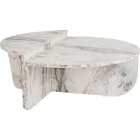 Skye Decor , Orion - Freesia Marble, table basse, 100 % MELAMINE COATED CHIPBOARD, Freesia Marble, 90 x 60 x 30 cm