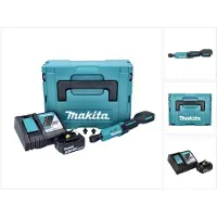 Makita DWR 180 RT1J Visseuse à cliquet sans fil 18 V 47,5 Nm 1/4'' 3/8'' + 1x batterie 5,0 Ah + chargeur + Makpac