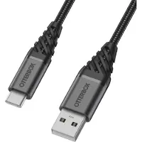 Otterbox Câble de transfert de données USB/USB-C de 3 m - Premier port : USB type C - Deuxième port : USB type A - Noir