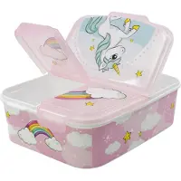 Mickey Mouse Boite À Gouter Licorne Avec 3 Compartiments Avec Couvercle En Mélamine