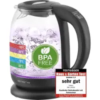 Emerio Bouilloire avec réglage de température 1,7 litre – Éclairage LED – 2200 W – WK-119255.5