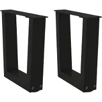 vidaXL Pieds de table basse en V 2 pièces noir 30x(30-31,3) cm acier