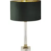 Searchlight Lampe de table design Scarborough or avec capuchon vert