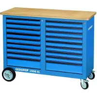 Gedore Etabli à roulettes , largeur 1,25 m, avec 18 tiroirs 1506 XL 2810