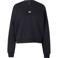 Adidas Sweat de sport 'ESSENTIALS SMALL LOGO FEEL COZY' noir / blanc cassé