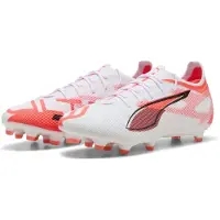 Puma Ultra 5 Pro FG/AG Chaussures de football unisexes blanc noir rouge vif Gr 40
