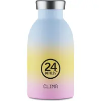 24Bottles Gourdes 'Clima Horizon' bleu clair / jaune / rose clair / noir