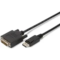 Digitus DisplayPort / DVI câble de raccordement [1x DisplayPort prise mâle - 1x DVI-prise mâle 24+1pol.] 1.80 m noir
