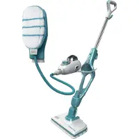 Black & Decker Balai vapeur 9 en 1, 0,5 L, 1300 W, turquoise et blanc.
