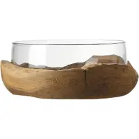 Leonardo Bougeoir Leonardo Terra With Teak Socket 28