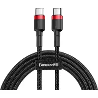 Baseus Câble Usb-C vers Usb-C Pd Cafule Pd 2.0 Qc 3.0 60W 2M (Noir et Rouge)