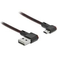 DeLOCK Câble EASY-USB 2.0 type A vers micro-B coudé 1,5 m noir