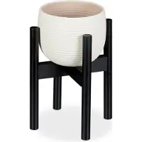 Relaxdays Support bambou pour fleurs, réglable