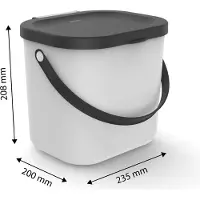 Rotho Corbeille Albula 6 litres 23,5x20x20,8cm cappuccino