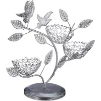 Relaxdays Arbre bijoux, Argent