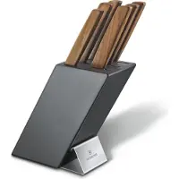 Victorinox SwissModern Bloc à couteaux 6 pièces hêtre anthr. laqué. H.34cm