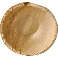 Papstar Bols jetables pure, ø 150 mm, 425 ml, 25 pièces, compostables, résistants à la chaleur, aspect individuel, en feuille de palmier