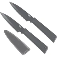 Kuhn Rikon - Set De 2 Couteaux Colori+ Gris 32 Cm - Gris