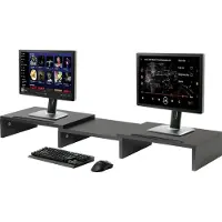 Speaka Professional SP-MR-202 Pied pour deux moniteurs, Réhausseur pour moniteur, Noir