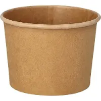 Papstar Gobelet à soupe, Contenant à usage unique, Marron