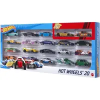 Mattel , Hot Wheels 20 véhicules à l'échelle 1:64 (modèle réduit), Coloré