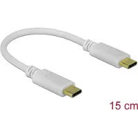 DeLOCK 85357 USB Type-C Ladekabel 15 cm PD 100 W weiß